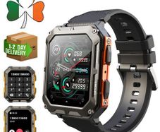 C20 Pro Smart Watch Men Voice Assistant BT Wireless Call Business Outdoor Sports