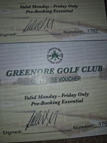 Greenore Golf tickets