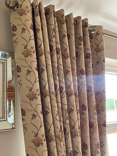 Curtina curtains, curtain pole & tie backs