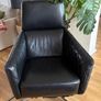 Mid Century Leather Swivel Chair Image 3
