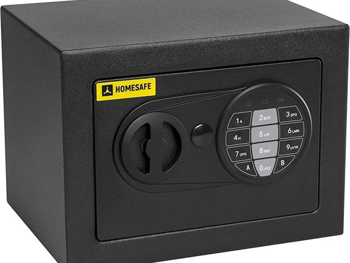 Electronic Safe, 17x23x17cm (HxWxD), Carbon Satin Black (FREE POSTAGE)
