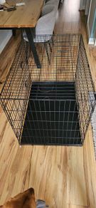 Large metal foldable black dog cage