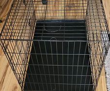 Large metal foldable black dog cage