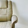 Cream Leather Chair Image 2
