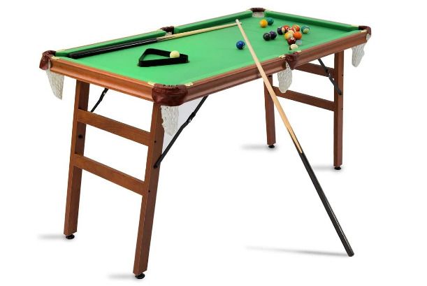 Folding pool table, folding pool table, snooker table