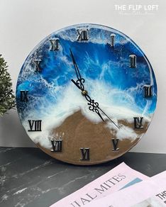 Ocean Resin Clock