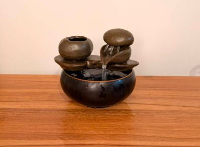 Beautiful Zen indoor water fountain in excellent working condition.