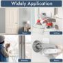 Door Lever Lock, 2 Pcs Door Handle Locks for Child, Baby Safety Locks for Dedroom Door No Drilling with Prevent Toddlers from Opening Doors (White) Image 5