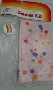 New rainbow vintage collectable pencil case set