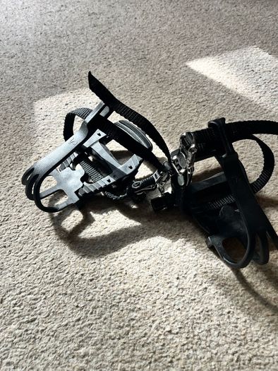 Bike Pedals with Toe Clips