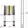 4.4M Telescopic Ladder Aluminium Telescoping  150kg 15 Rungs Image 2