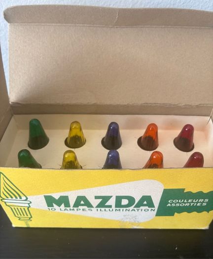 Vintage Mazda Coloured Bulb Set
