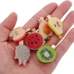 Colorful Fruit-Themed Hair Clips Set