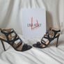 Una healy battle lines gladiator hi heels size 5 black leather Image 3