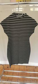 Zara black striped bodycon