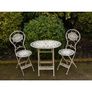 Two seater table and chairs Oval White D906 Image 2
