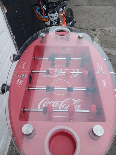 bistro table/Ultra-Rare Coca-Cola 2018 World Cup Foosball Bistro Table & Cooler