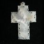 Vintage Dainty Round Star Carved White Mother of Pearl MOP Shell Pendant Image 5