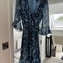Adrianna Papell Blue Floral Chiffon Image 4