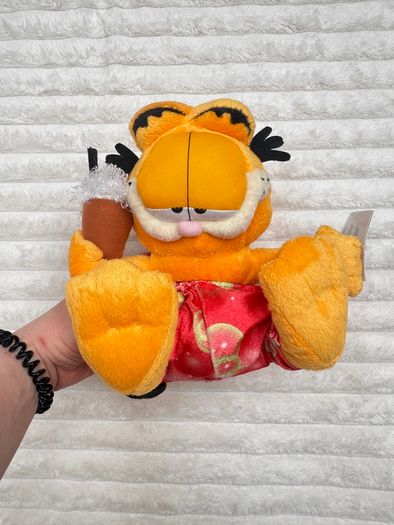 Garfield Cat Beach Red Shorts Ice Cream approx. 22 cm. Used Please see photos