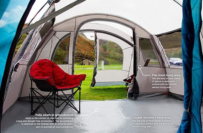 Purbeck 600xl Tent, Vivid Grey (free Shipping)