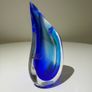 Vintage Murano Sommerso Bud Vase. Vetreria Artistica Oball.  Luigi Onesto Era.  Original Label Image 6