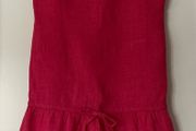 Cherry Red Linen Dress
