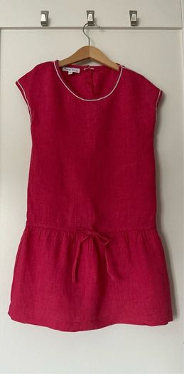 Cherry Red Linen Dress