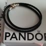 New pandora black leather bracelet Image 3
