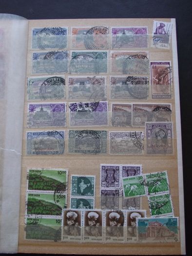 A nice collection of Stamps from India, presented in the album #7
