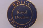 RDICC (Royal Doulton International Collectors Club) 20th anniversary member's badge (2000). Scarce.
