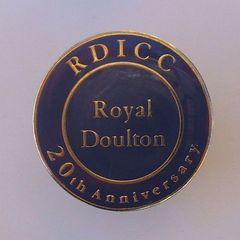 RDICC (Royal Doulton International Collectors Club) 20th anniversary member's badge (2000). Scarce.