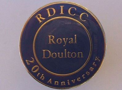 RDICC (Royal Doulton International Collectors Club) 20th anniversary member's badge (2000). Scarce.