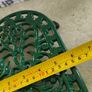 Large vintage cast iron oval dark green trivet - Openwork decoration - Parisian style - Antique French tableware - Table accessory Image 3