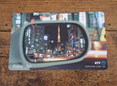 Japan Telephone Card 105 "Rappongi Night", used, 1991 - free standard postage