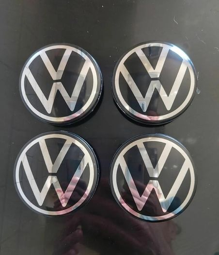 4 x Volkswagen 65mm Centre Caps (New Logo) FREE Delivery