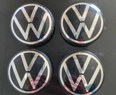 4 x Volkswagen 65mm Centre Caps (New Logo) FREE Delivery