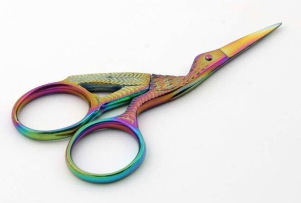 Stork Scissors, Embroidery Scissors, Sewing Scissors, Paper Craft Scissors, Stainless Steel Sharp Tip 3.5"-Inch