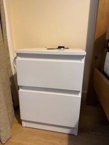 Studying table, two bedside table, office chair and a wall shelf