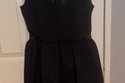 Black dress with mesh panels