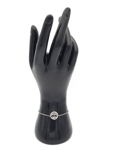 Vintage 925 Sterling Silver & CZ Tree of Life Bracelet