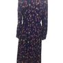 SAVIDA Ladies Navy Blue Floral Midi Length Tea Dress XS Eu 36 includes post Image 3