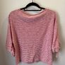 MINT VELVET Stripe Tie Cuff Batwing Tee Top Size 10! Image 7