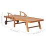 Sun Lounger Solid Teak Wood Image 2