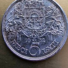 Latvia Silver coin 1932 low mintage