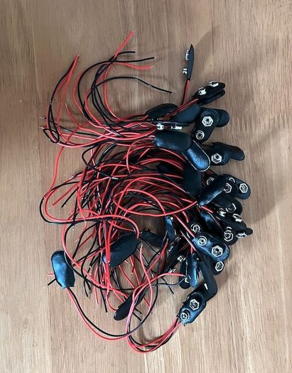 Job Lot 45 x 9V Battery Snap Connectors with Leads