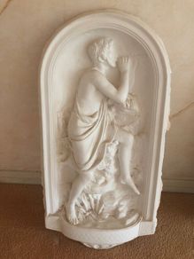 Plaster cast figures for wall