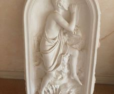 Plaster cast figures for wall