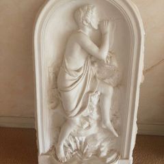 Plaster cast figures for wall