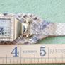 Guess Gold Tan Python Leather Embossed Cuff Band Glitz Watch-u0225l2 Image 9